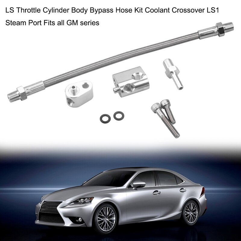 Throttle Cylinder Body Bypass Hose Kit Coolant Crossover LS1 Steam Port for GM LS Engine Series