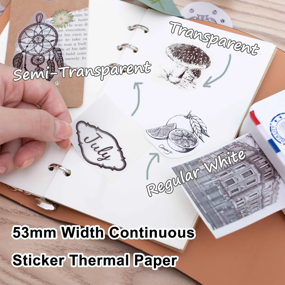 Papel Phomemo Sticky Thermisch Papier Printable Foto Papier Voor M02/M02S/M02Pro Mini Printer