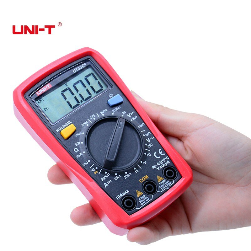 Palm Size Digital Multimeters UNI-T UT33C+ Electrical Handheld Tester LCR Meter Ammeter Multitester -40-1000C