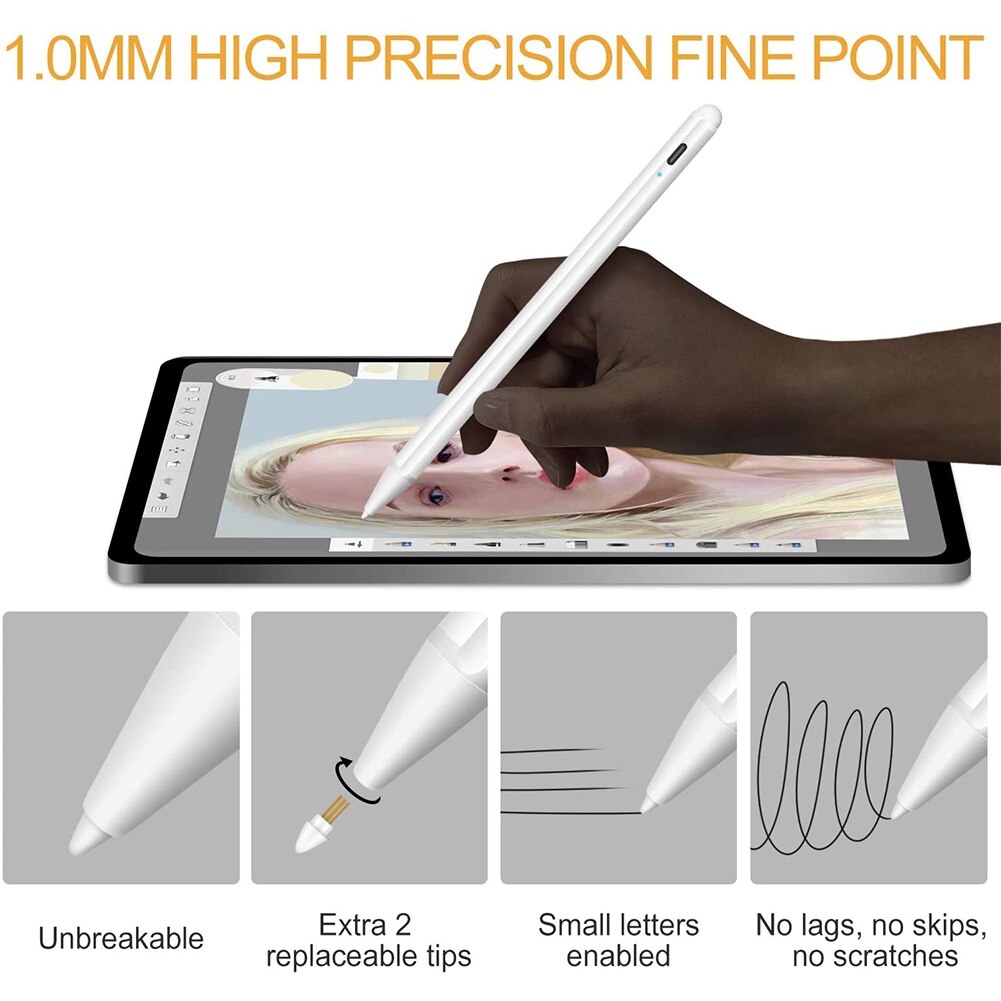 Capacitive Stylus Pen - For Apple iPad 3/4/Mini 5 - Touch Pencil for Drawing
