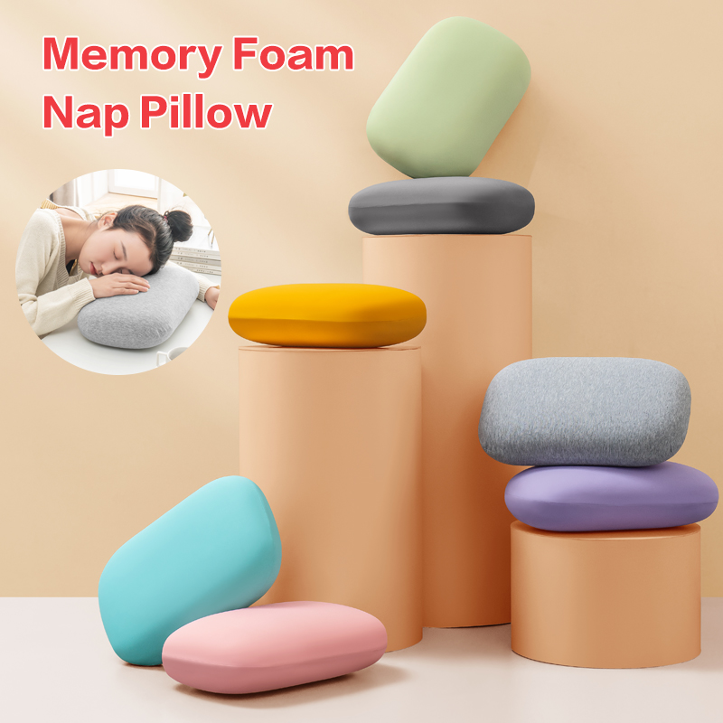 Almohada multifunción de espuma viscoelástica para el cuello, almohada de viaje suave de rebote lento para dormir, masaje de salud Cervical, almohadas para siesta