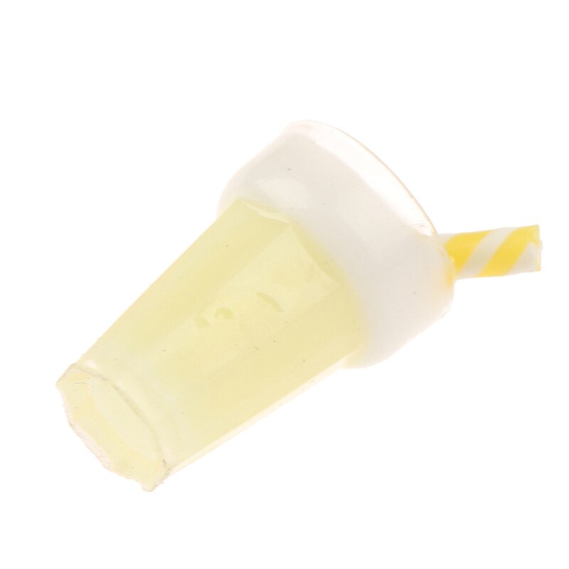 Carino mini Frullato di Ghiaccio Tazza di Panna Fragola Banana in Miniatura Casa Delle Bambole Accessori Cucina Giocattolo