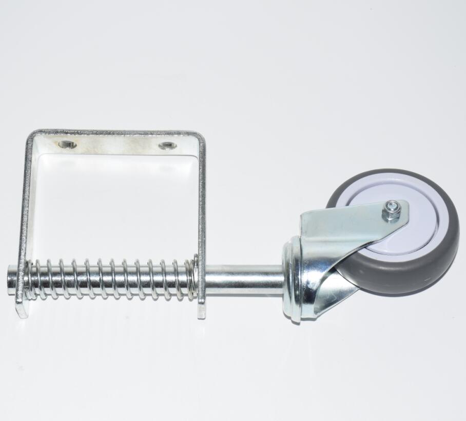 2pcs per pack Gate Caster 3 inch spring gate door rubber support wheel caster for sliding gate door use 50kg