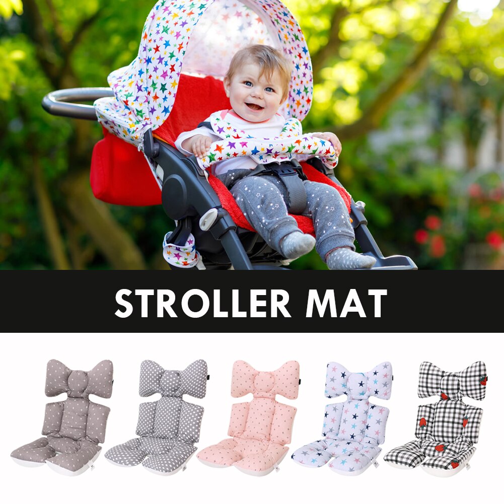 Baby Stroller Seat Pad Universal Baby Stroller High Chair Seat Cushion Liner Mat Cotton Soft Feeding Chair Pad Cover Protector