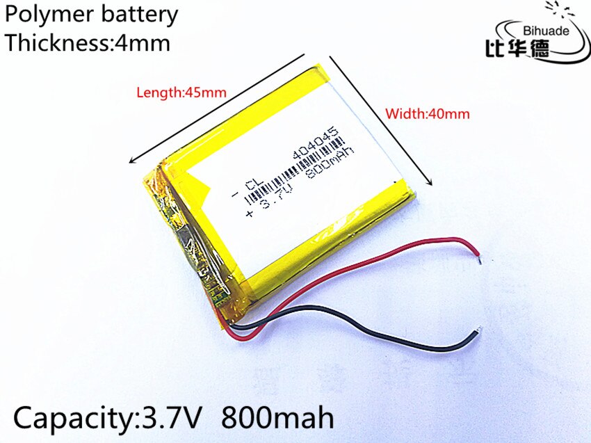 3.7v 800 lithium-polymer- 404045 -akkus für diy-  mp3 mp4 mp5- gps-psp-projekte