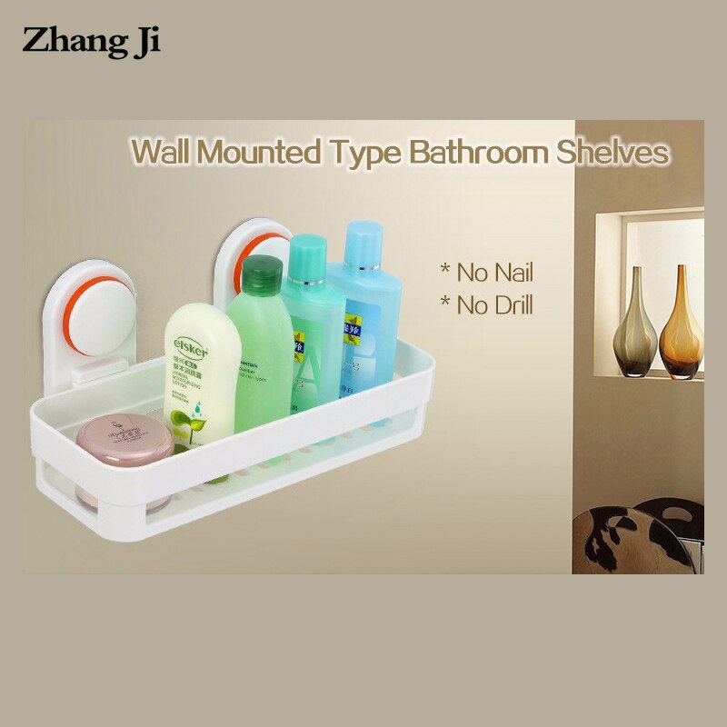 Zhangji-estante de pared para baño de ABS, accesorio de baño de , ventosa, soporte de cesta de esquina, estante de ducha Prateleira
