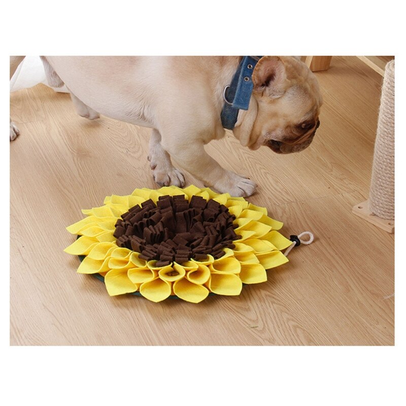 Hond Snuffle Mat Neus Geur Training Snuiven Pad Trage Voerbak Voedsel Dispenser Stress Zonnebloem Puzzel