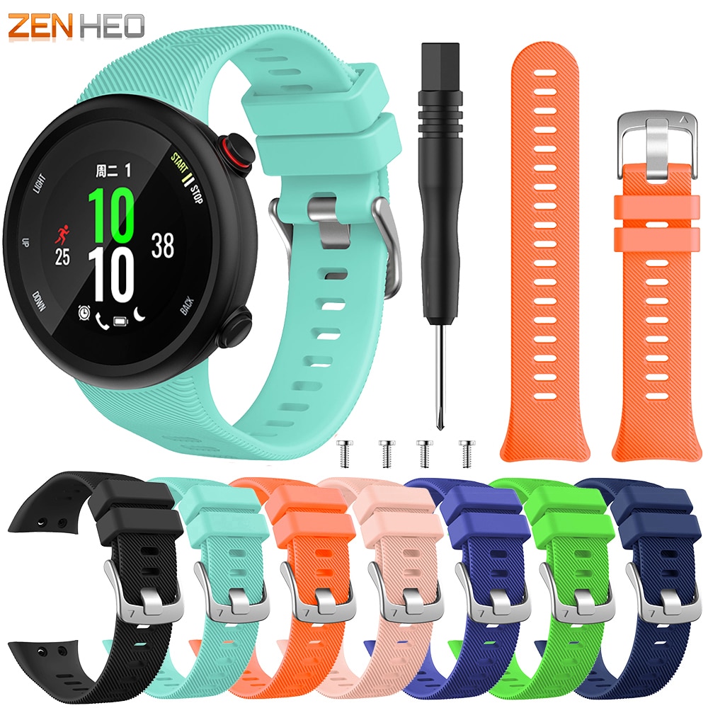 Silicone Watchband For Garmin Swim 2 Smart Watch Band Replacement Wrist Band Strap for Garmin Swim 2