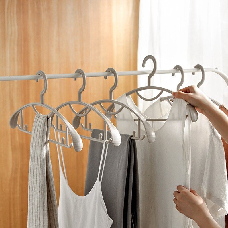 Cintres antidérapants pour vêtements, 10 pièces/ensemble, cintre en plastique épais, Anti-déformation, pour la maison