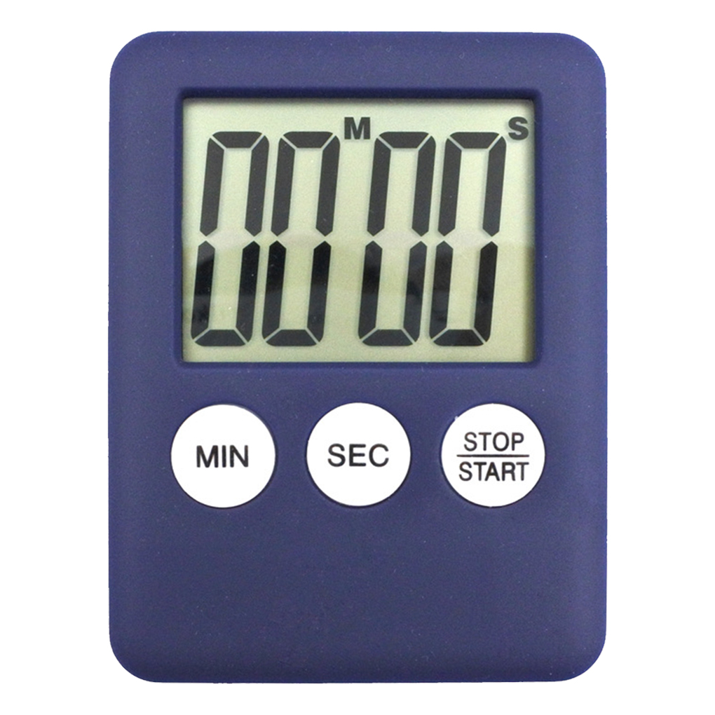 Kitchen Timer Super Thin LCD Digital Screen Cooking Count-Down Up Magnetic Clock Alarm Bar Accessories Sleeping Sport Work Tool: Blue