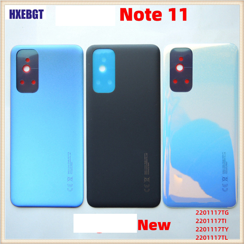 para Xiaomi Redmi Note 11 tapa trasera batería trasera puerta de plástico funda carcasa piezas de teléfono inteligente