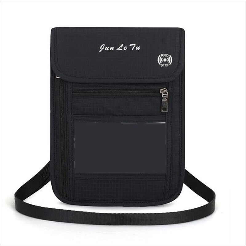 Reise Halfter Reisepass Tasche Multifunktions Dokument Paket Schutzhülle Brieftasche Tasche Für Männer Und Frauen Mini Umhängetasche: Schwarz