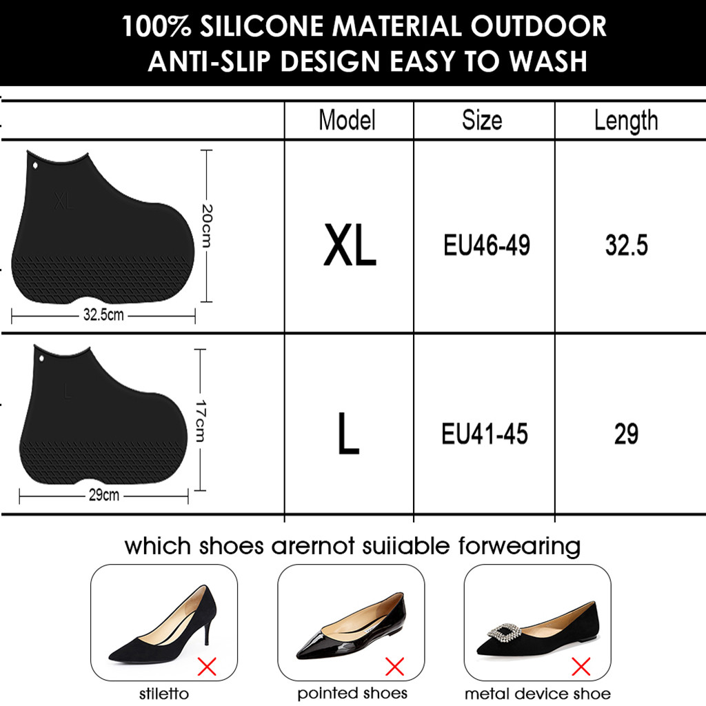 Waterdichte rits Siliconen antislip schoen Cover Outdoor Regendicht Wandelen Skid-proof slijtvaste Schoen Covers outdoor draagbare