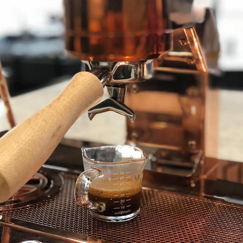 1Pc Glass Cup Espresso Cup Temperature Resistant Cup Measuring Cup Ounce Cup For Restaurant Cafe Coffee Home