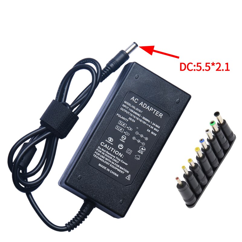 Notebook Power Adapter Universal Multi-function Charger 12V-24V 96W for Laptops GDeals