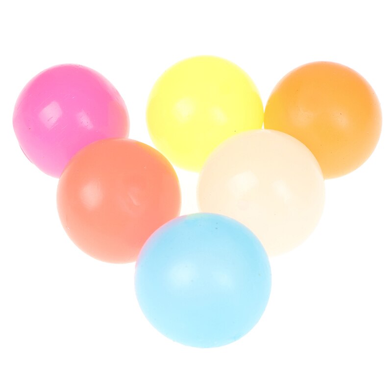 6Pcs Sticky Wall Balls Stress Relief Squeeze Stretchy Luminous Balls Toy 2022 Most Popular Lowest Price Year