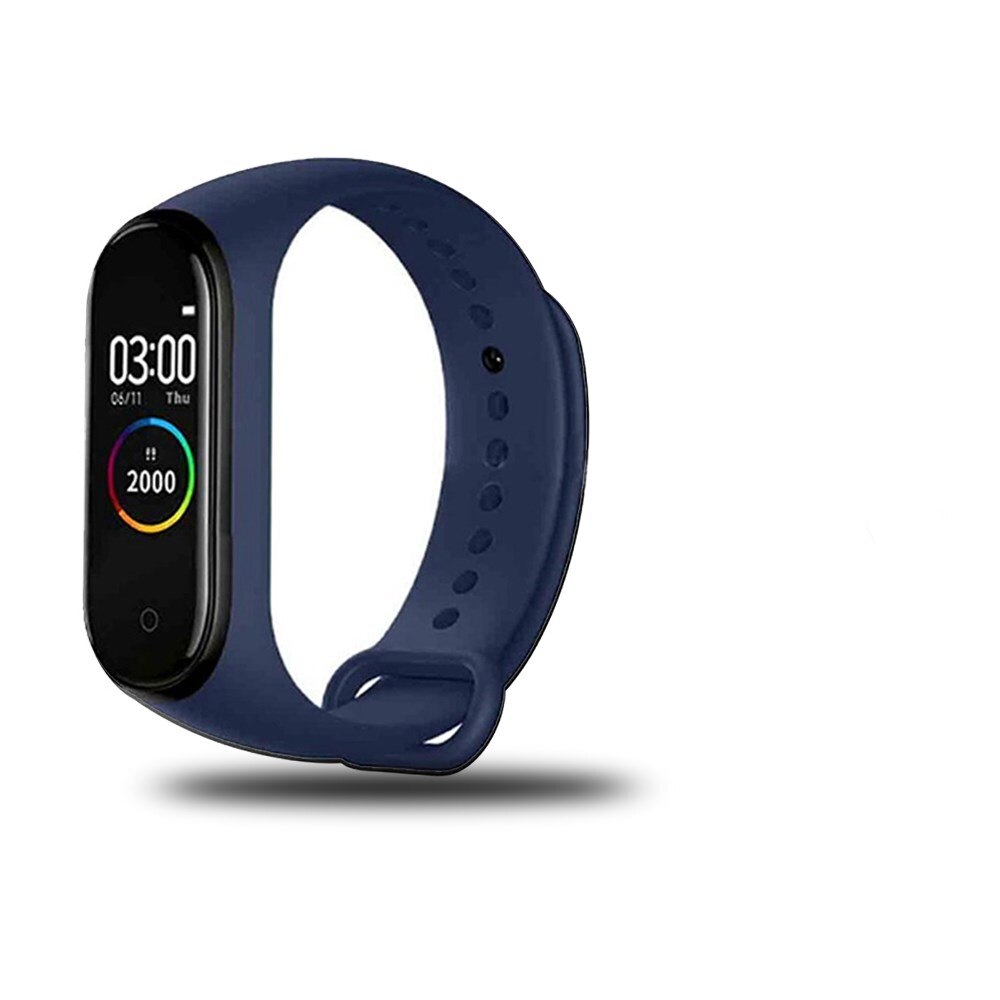 M4 Smart Band Fitness Trcker braccialetto sportivo pedometro frequenza cardiaca pressione sanguigna Bluetooth salute cinturino impermeabile Smartband: Dark Blue