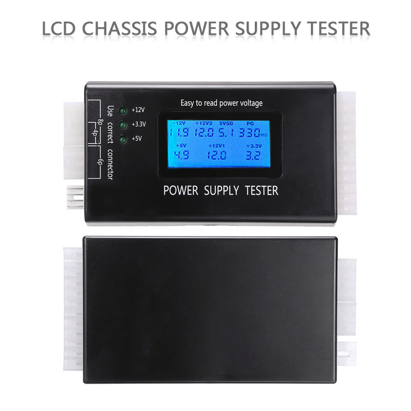 For Computer Testing 1pc PC Computer LCD 20/24 Pin 4 PSU ATX BTX ITX HDD Digital Power Supply Tester Support 4 6 8 20 Interface