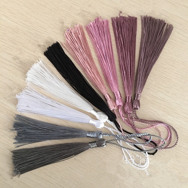 10 sztuk mieszane kolor 14cm jedwabne frędzle fringe szycia Bang zakończenie z frędzlami kluczowe frędzle dla DIY biżuteria naszyjnik chiński węzeł