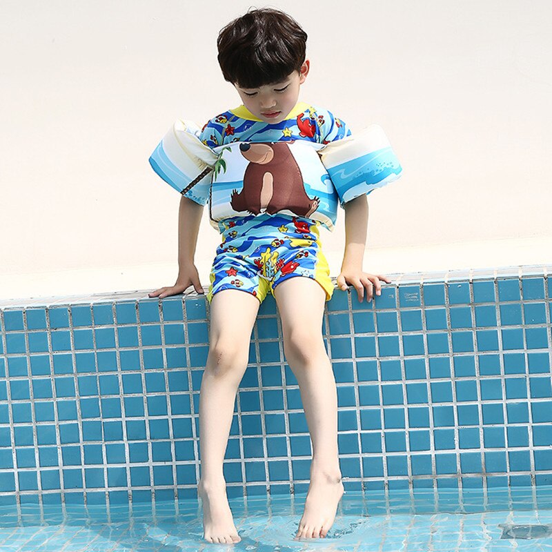1 stk vandlegetøj børneredningsvest opdrift flydende pigevest beskyttelse dreng baby svømmearm skum redningskran 31*13*14cm