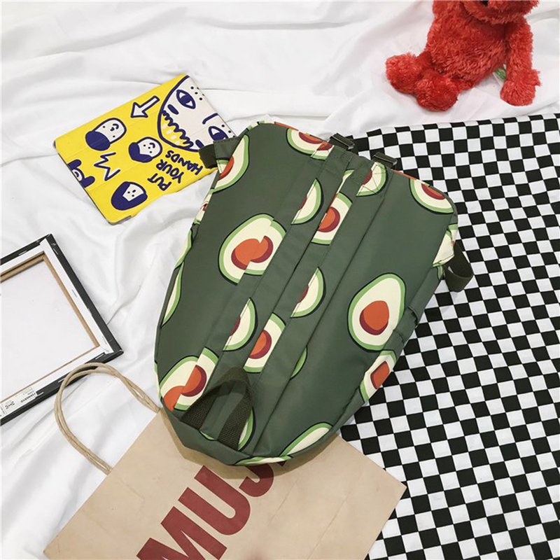 Atinfor femmes en Nylon mignon fruits impression sac à dos sac d'école pour adolescente étanche voyage sac à dos femme