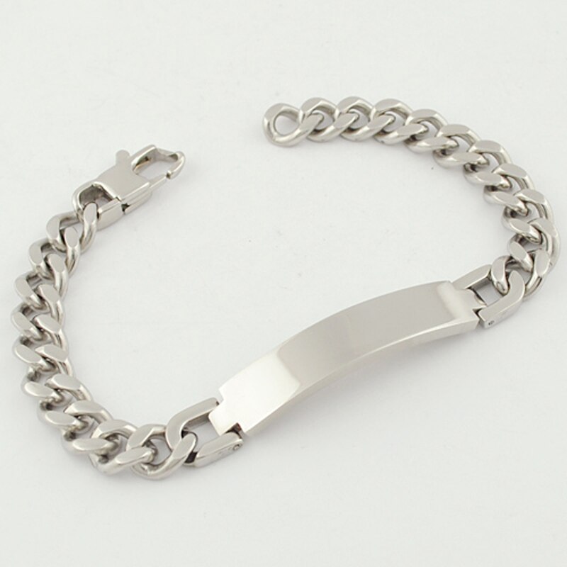 Gokadima 21,5 cm, 9mm, pulsera de identificación de acero inoxidable de Cadena de mano joyería para hombre nuevas llegadas, WB055