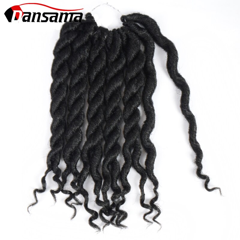 Dansama Godin Faux Locs Haak Hair Synthetisch Haar Gehaakte Vlechten Hair Extensions 12 Inch Blond Zwart Ombre Voor Vrouwen Mannen