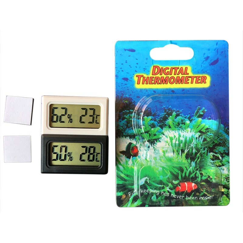 Indoor Outdoor Thermometer Ingebed Mini Precisie Display Draadloze Lcd Digitale Reptiel Thermometer Hygrometer