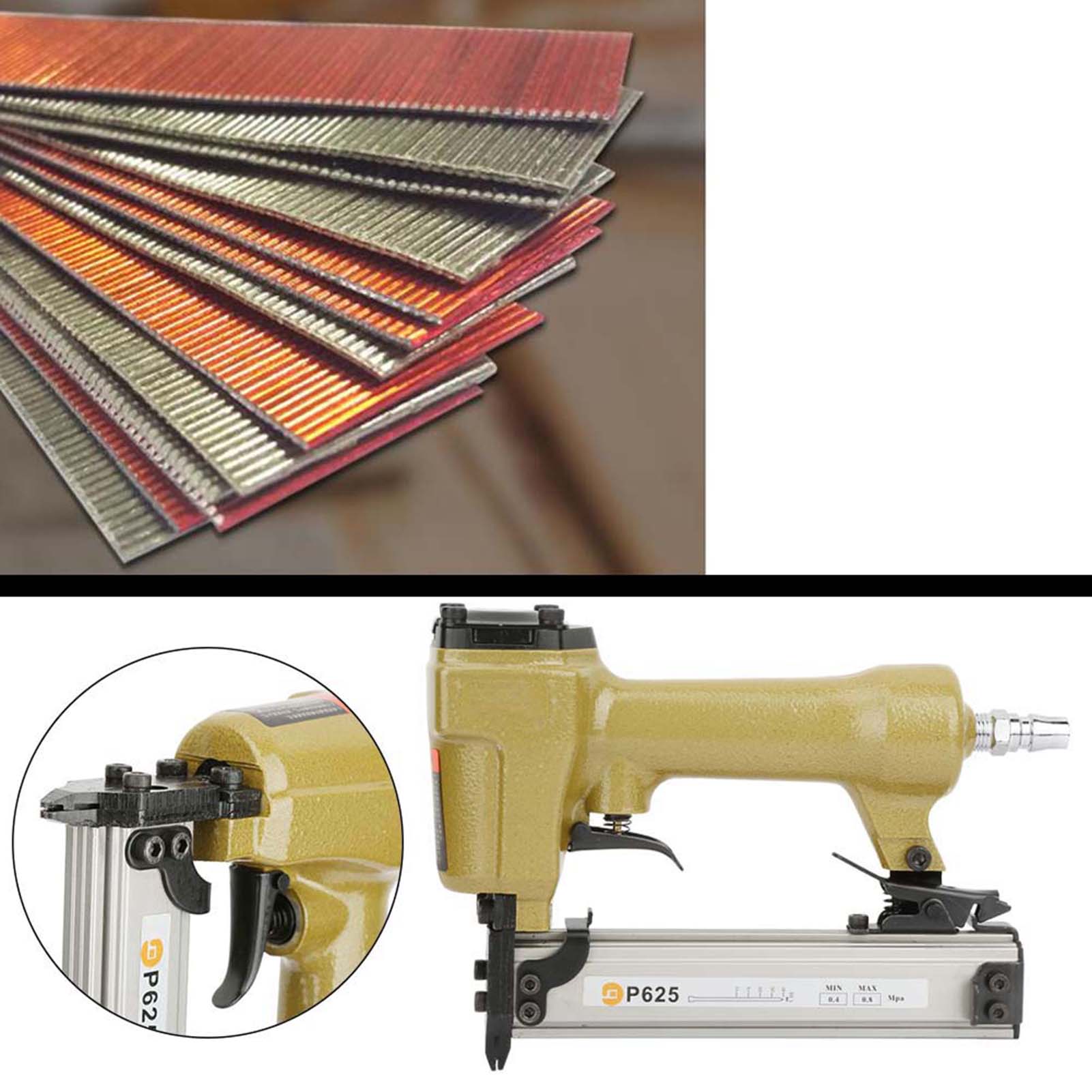 Riveteuse P625-1 pneumatique Air broche cloueuse Air agrafeuse pour Grain clou 100 pièces Air cloueuse longueur 10-25mm outil électrique accessoires