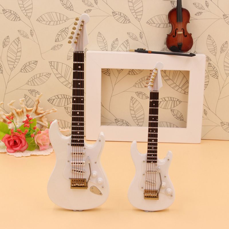 1 Pc 14Cm Mini Elektrische Gitaar Model Miniatuur Guitarra Replica Met Case Stand