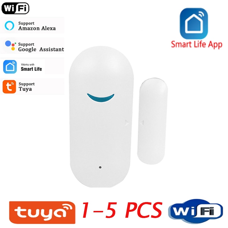 Tuya Smart WiFi Door Sensor Door Open/Closed Detectors Switch Window Sensor Smart Home Smart Life Security Alert Security Alarm