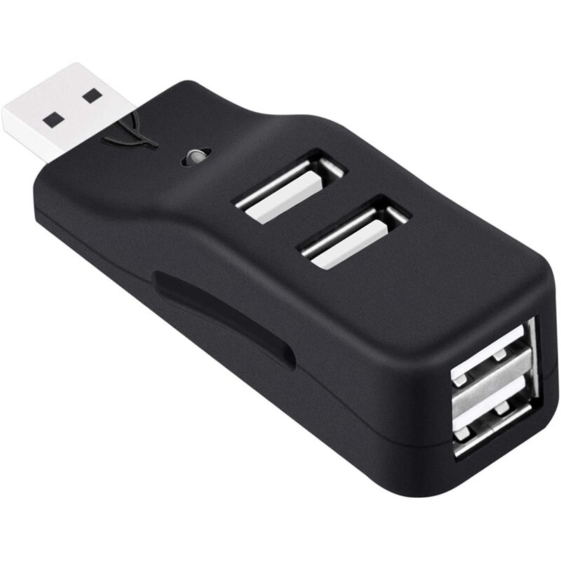 Hub USB de 4 puertos, Mini concentrador de datos USB 2,0 pequeño portátil, para PC, portátil, Notebook PC, XPS, IMac y más