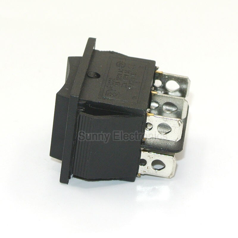 12V 6-Pin DPDT Power Window Momentary Rocker Switch AC 250V/16A 125V/20A (ON)-OFF-(ON) Switch