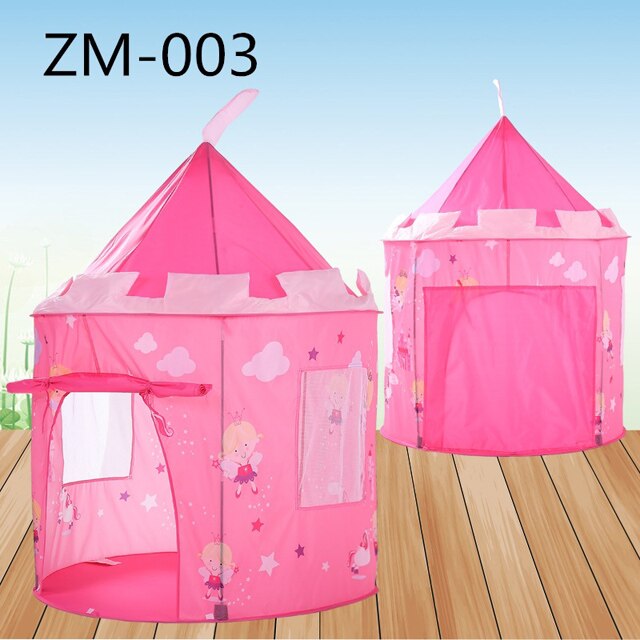 135CM Kids Play Tent Ball Pool Tent Boy Girl Princess Castle Portable Indoor Outdoor Baby Play Tents House Hut for Kids Toys: Pink Angel