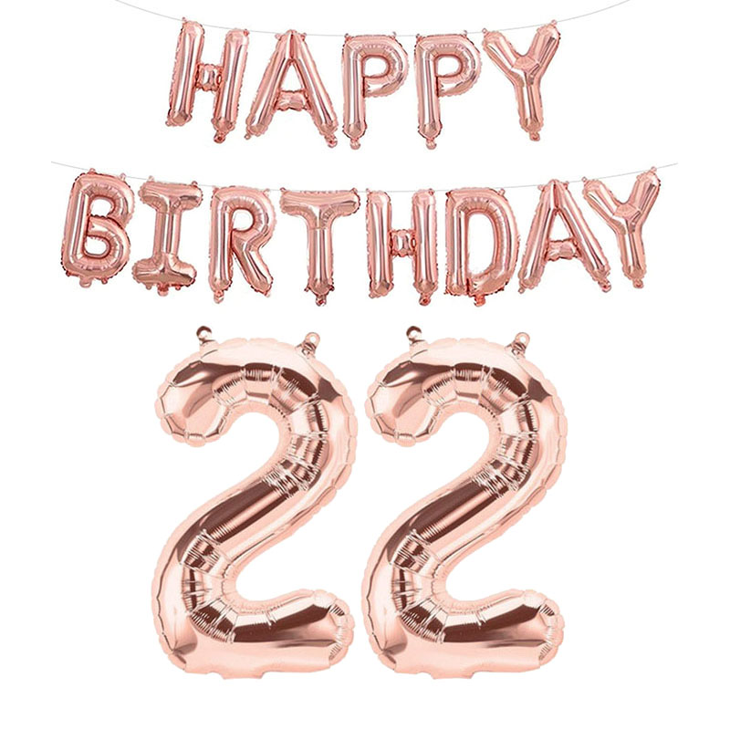 Globos de aluminio con números de feliz cumpleaños de oro rosa, decoraciones para fiestas para niños y adultos, niño y niña 10 11 14 15 18 25 30 35 40 50 60 70 años: Gris claro