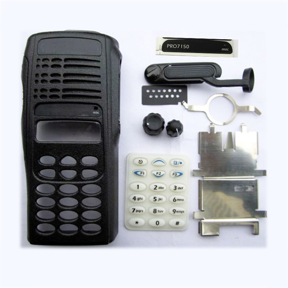 5SetsX Vorderseite Gehäbenutzen Gehäbenutzen Für Motorola Profi7150 Schwarz Farbe Reparatur Teile