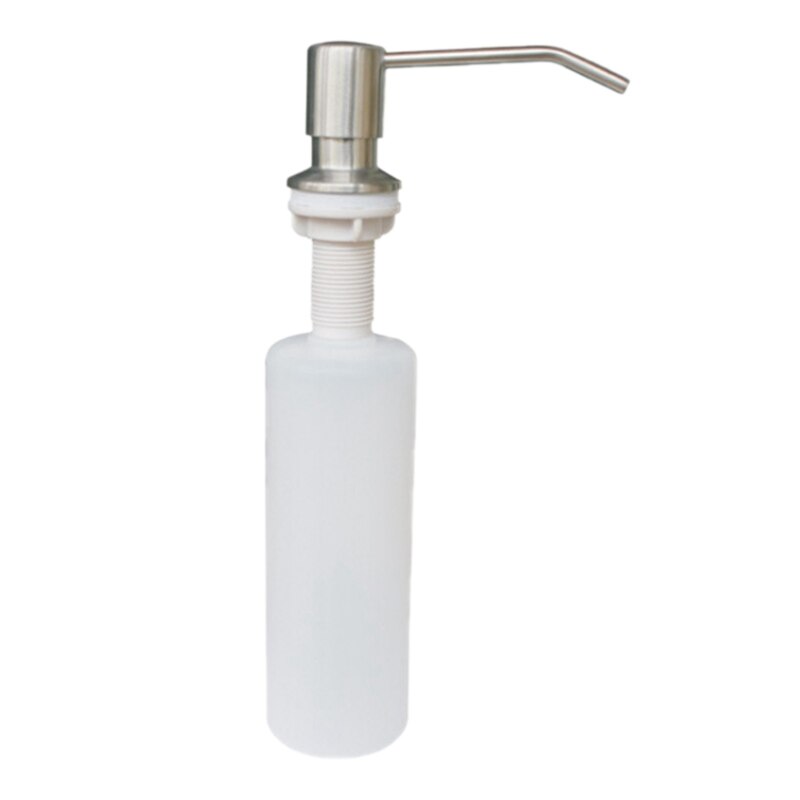 Distributeur De Savon Pour évier - Acier Inoxydable - Capacité 300ml - Tête De Presse - Neuf - FR