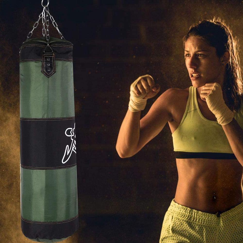 Fitness Training MMA Boxing Kick Hanging Sandbag Punching Bag Gloves Guard Kit
