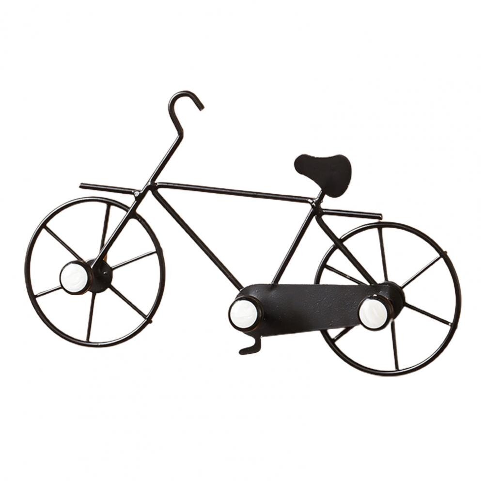 Gouden Fiets Vorm Muur Haken Decoratieve Haken Muur Art Decor Ijzeren Deur Haak Thuis Organizer Sleutelhouder Hoed Tas Haak hanger: Black