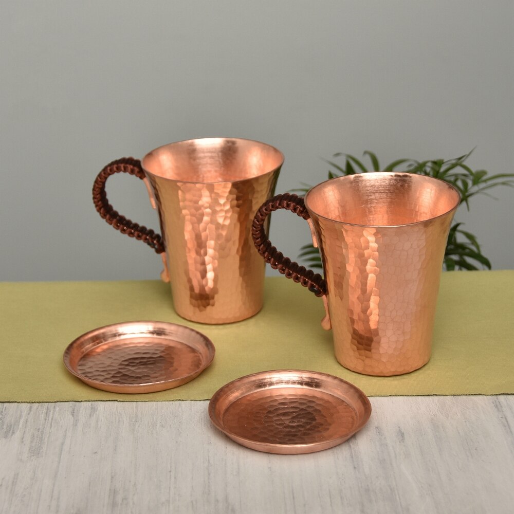 Tasses de café de bière en cuivre pur fait main 350ML martelées tasse de Mule de moscou