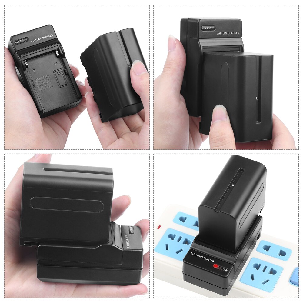 SCHIETEN NP-F960 NP-F970 NPF 960 970 950 NPF960 NPF970 Batterij + Wall Charger voor Sony PLM-100 CCD-TRV35 MVC-FD91 MC1500C L10