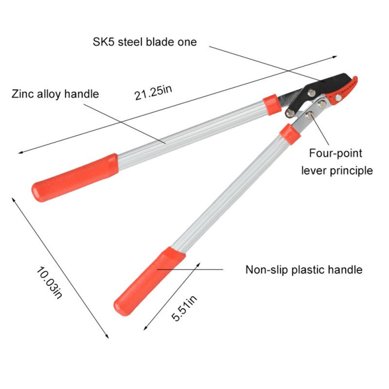 Pruning Tools Telescopic Scissors Tree Ratchet Lopper Pruner Extending Garden Cutter Branch Shear Garden Hand Tools Gardening