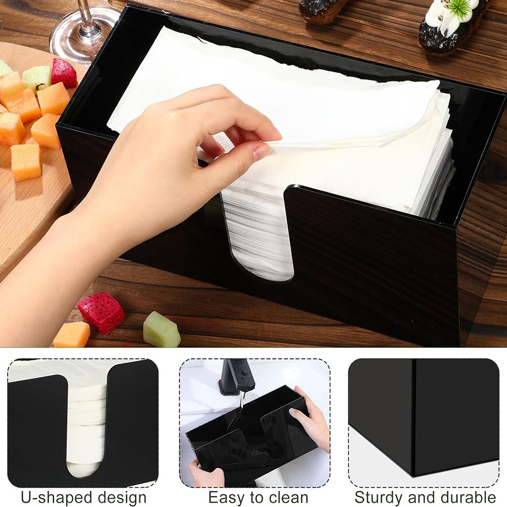 Countertop Paper Towel Dispenser Folded Napkin Dispenser Space Saving Tissue Dispenser Simple for Z Fold C Fold Multi-fold Paper