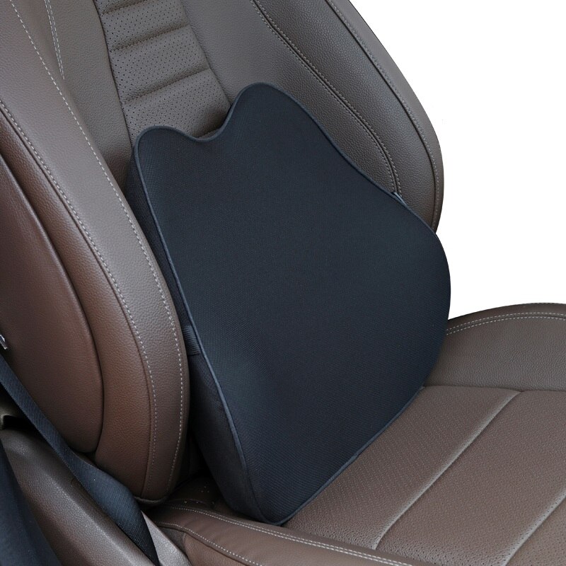 Bilstol nackstödskudde auto memory foam bil nackkudde säte huvudstöd svankstöd för kontorsstol kudde för bil auto: Svart kudde