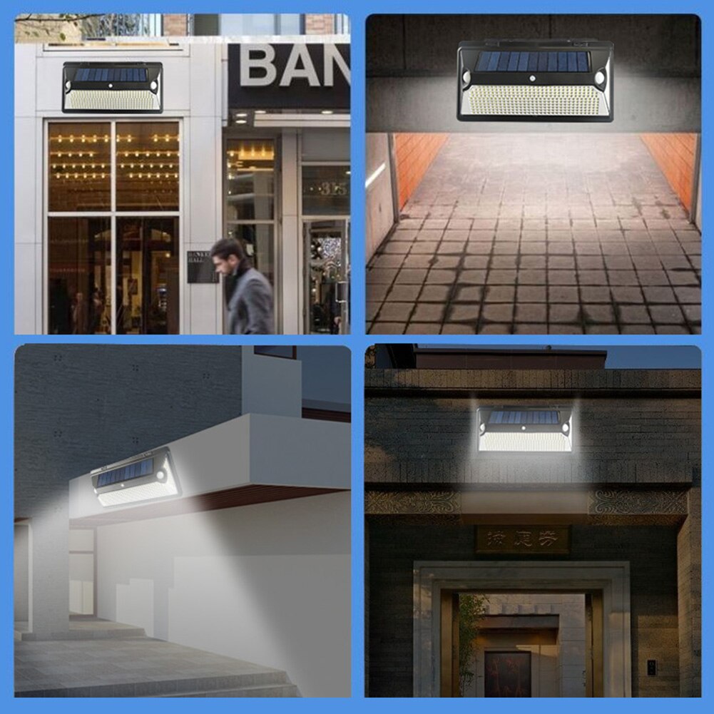 Udendørs 360/720 led solar lys vandtæt street pir bevægelsessensor væg natlampe til haven dekoration gade sikkerhedslys