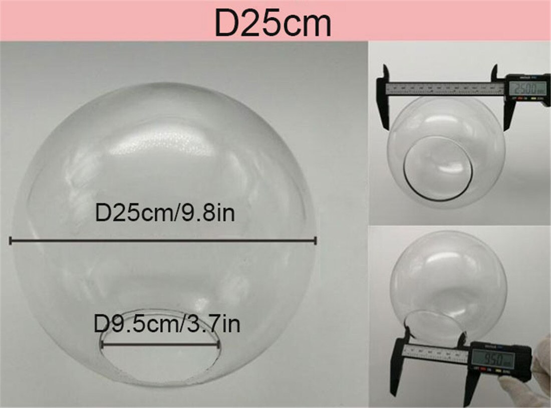 Doorzichtige Globe Glazen Lampenkap Transparante Lampenkappen Fitting Lamp D 13Cm D 15Cm D 20Cm D 25Cm Ronde Lichtkap Vervanging Voor Diy: Bruin