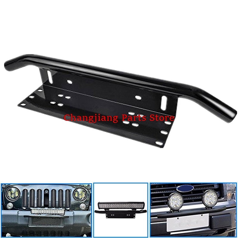 Universele Voorbumper Nummerplaat Installeren Houder Bull Bar Kentekenplaat Beugel Voor Offroad 4X4 Trucks tractor Auto