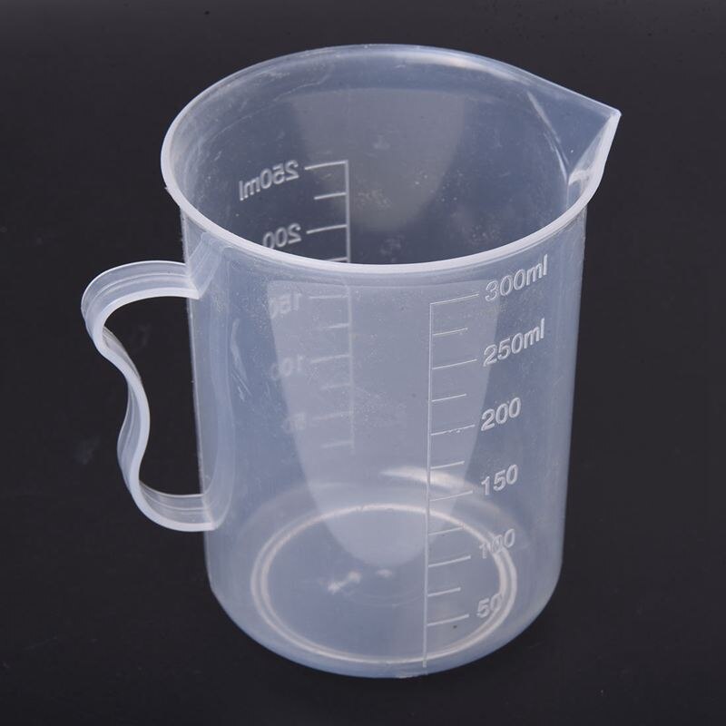 Measuring Jug 250mL Graduated Beaker Clear White Plastic Cup