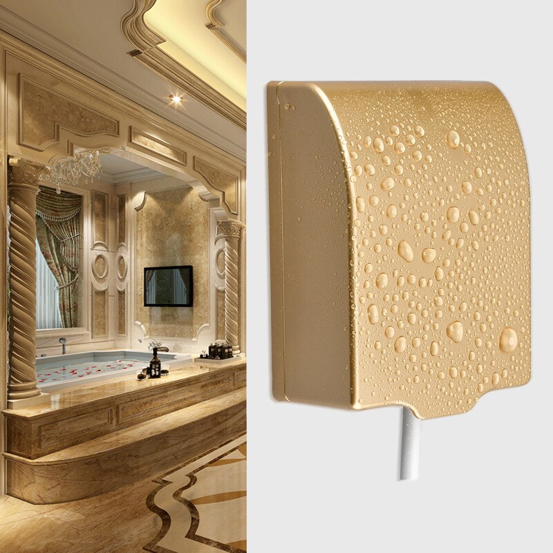 Type 86 switch socket waterproof protective cover 3D Wall Stickers gold switch sticker Kitchen bathroom toilet socket cover