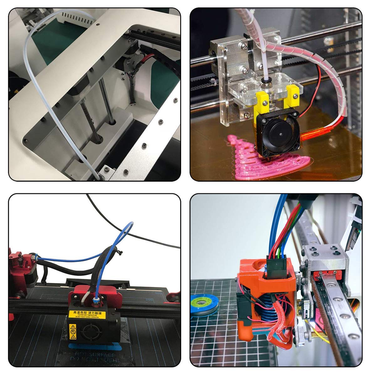 Aokin 5 Pcs PC4-M6 Pneumatische Montage En 5 Pcs PC4-M10 Pneumatische Montage Voor Creality Ender 3/Pro Ender 5 CR-10/10S 3D Printer